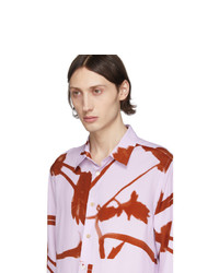 Paul Smith Pink And Red Floral Slim Shirt