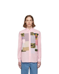 Junya Watanabe Pink Multi Fabric Mix Shirt