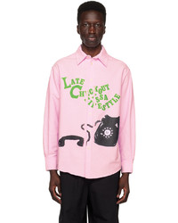 Late Checkout Pink Printed Shirt