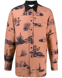 Jil Sander Western Landscape Print Shirt