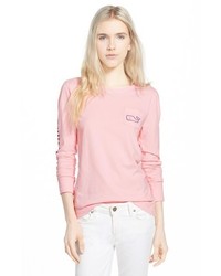 Pink Print Long Sleeve T-shirt
