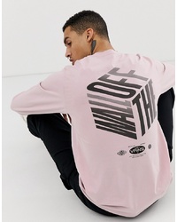 Vans Long Sleeve Top With Back Print In Pink Vn0a3w54uof1