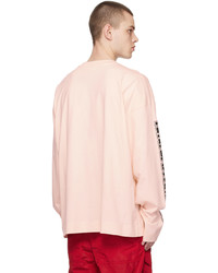 Dries Van Noten Pink Embroidered Long Sleeve T Shirt