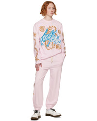 Charles Jeffrey Loverboy Pink Graphic Long Sleeve T Shirt