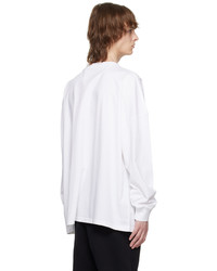 Martine Rose White Graphic Long Sleeve T Shirt