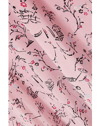 Vilshenko Regina Printed Silk Crepe De Chine Maxi Dress Pink