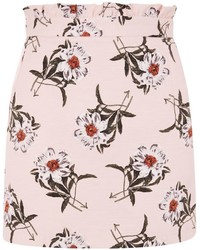 Topshop Daisy Print Mini Skirt
