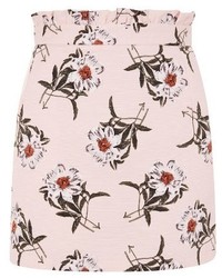 Topshop Daisy Print Miniskirt