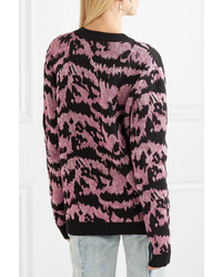 Gucci Oversized Metallic Intarsia Knitted Sweater
