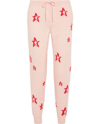 Chinti and Parker 3d Star Cashmere Track Pants Pink