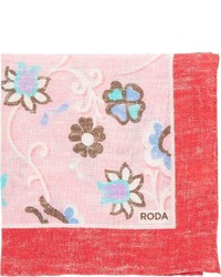 Roda Floral Pocket Square Pink