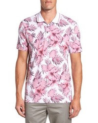 Ted Baker London Course Floral Print Modern Slim Fit Golf Polo