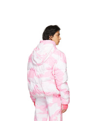 Phlemuns Pink Hooded Puffer Jacket