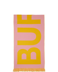 Burberry Pink Wool Jacquard Logo Scarf