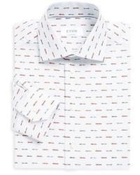 Eton Slim Fit Allover Car Print Shirt