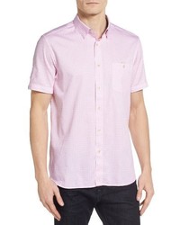 Pink Print Short Sleeve Shirt