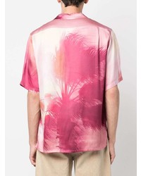 Laneus Palm Tree Gradient Print Shirt