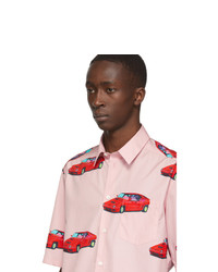 Versace Pink Car Print Shirt