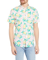Bonobos Riviera Slim Fit Pineapple Print Cotton Sport Shirt