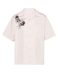 Prada Short Sleeve Printed Cotton Shirt