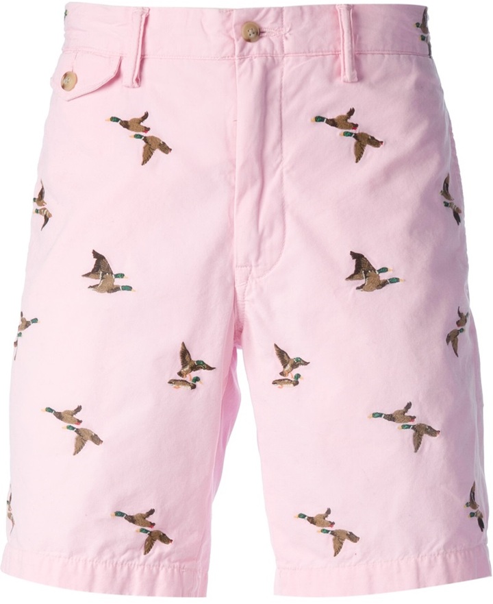 polo ralph lauren embroidered shorts