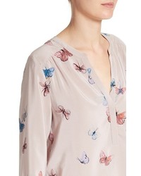 Joie Carita Print Silk Blouse