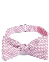 Pink Print Silk Bow-tie