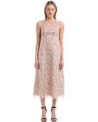 Calvin Klein Collection Floral Printed Silk Dress