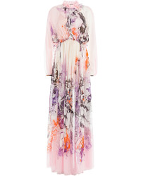 Roberto Cavalli Floor Length Printed Silk Gown