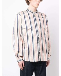 Bally Stripes Print Silk Shirt