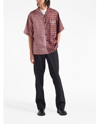 Prada Double Match Silk Twill Shirt