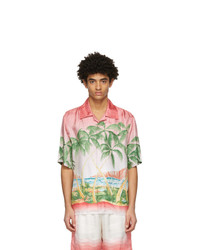 Casablanca Pink Silk Maui Short Sleeve Shirt