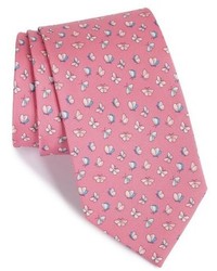 Pink Print Silk Tie