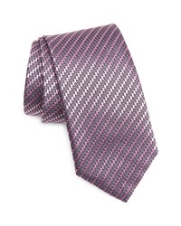 Canali Neat Silk Tie In Pink At Nordstrom