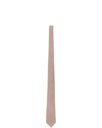 Burberry Pink Silk Monogram Classic Cut Tie