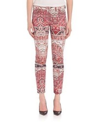 7 For All Mankind Mosaic Printed Skinny Ankle Pants