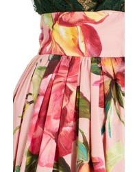 Dolce & Gabbana Dolcegabbana Rose Print Poplin Skirt