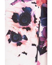 Eliza J Floral Print Faille Midi Skirt
