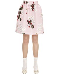 RED Valentino Fruit Floral Print Techno Faille Skirt