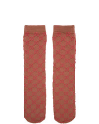 Gucci Pink Gg Monogram Socks
