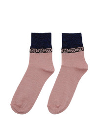 Gucci Pink Interlocking G Socks