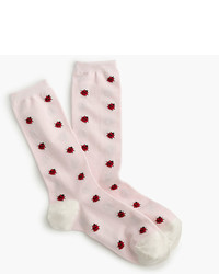 J.Crew Trouser Socks In Ladybug Print