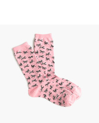 J.Crew Trouser Socks In Zebra Print