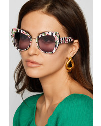 Dolce & Gabbana Cat Eye Printed Acetate Sunglasses