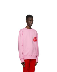 SSENSE WORKS Jeremy O Harris Pink Rose Sweatshirt