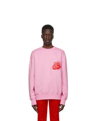 SSENSE WORKS Jeremy O Harris Pink Rose Sweatshirt