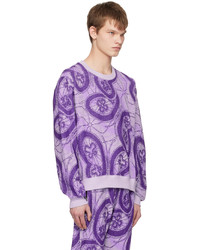 Needles Purple Jacquard Sweatshirt
