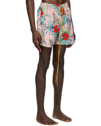 Rhude Pink Tropical Swim Shorts