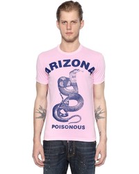 DSQUARED2 Arizona Printed Cotton Jersey T Shirt