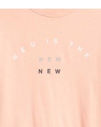 H&M T Shirt With Printed Text